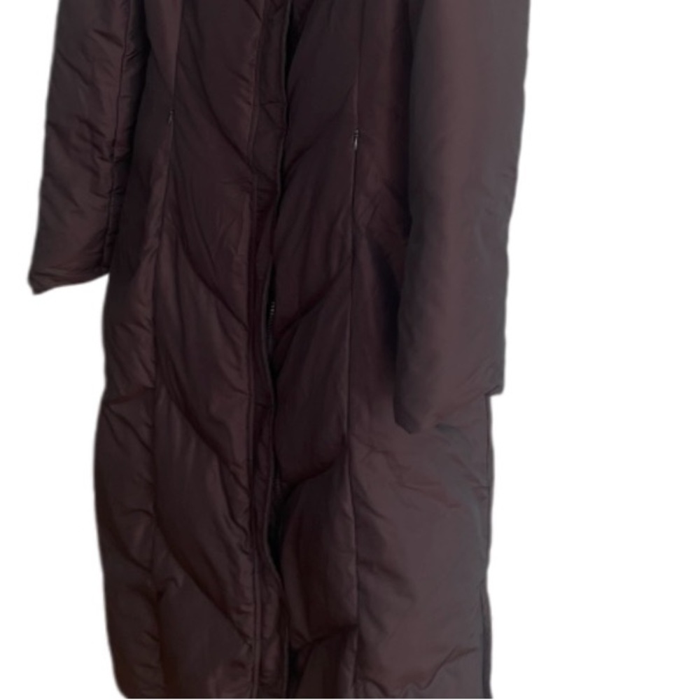 Via Spiga | Long Puffer Coat | Brown Fur Hooded Jacket | Women’s Size Small - Picture 11 of 13